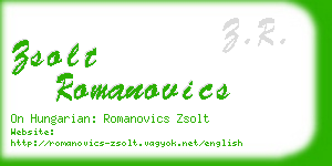 zsolt romanovics business card